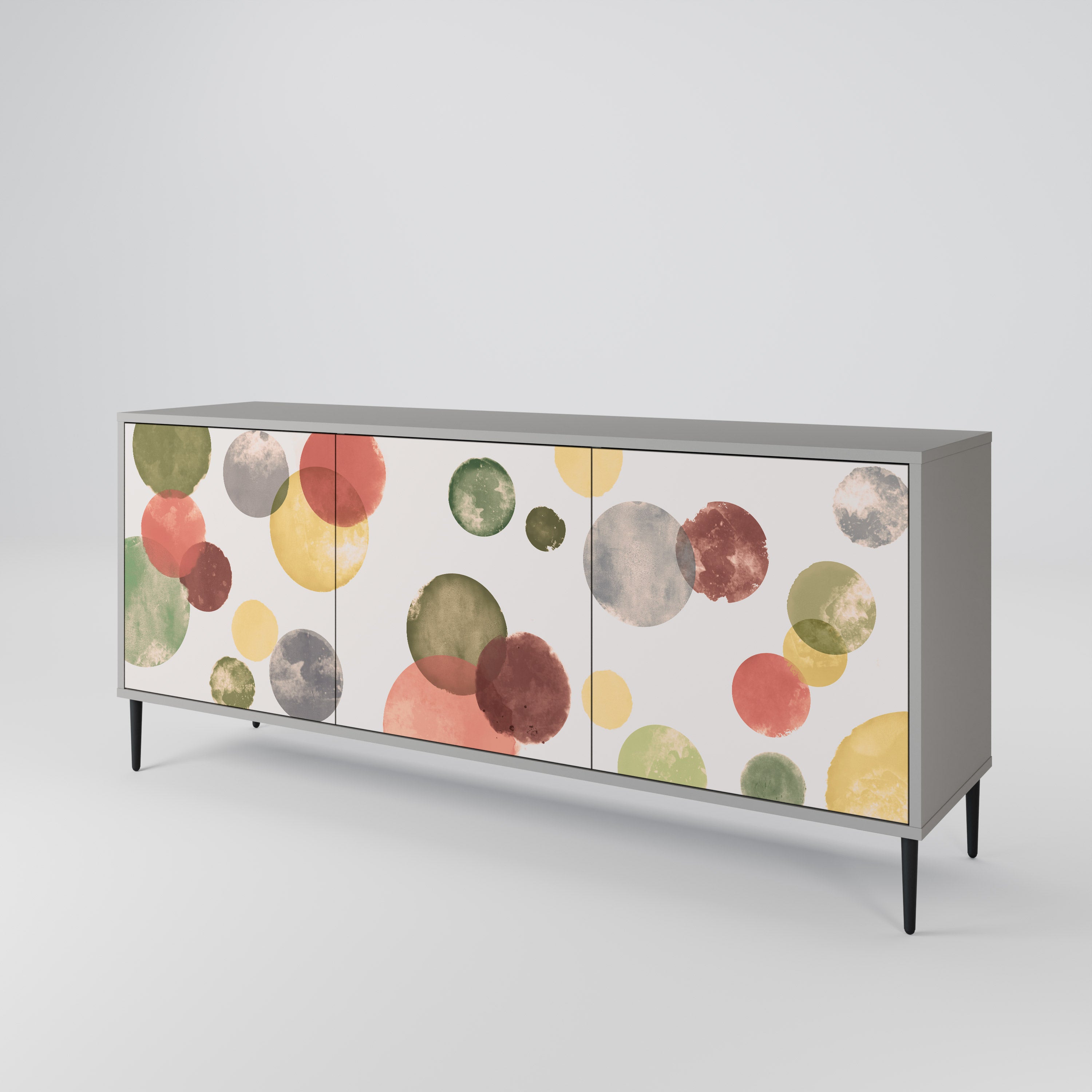 FLEETING HAPPINESS Sideboard mit 3 Türen in Grau