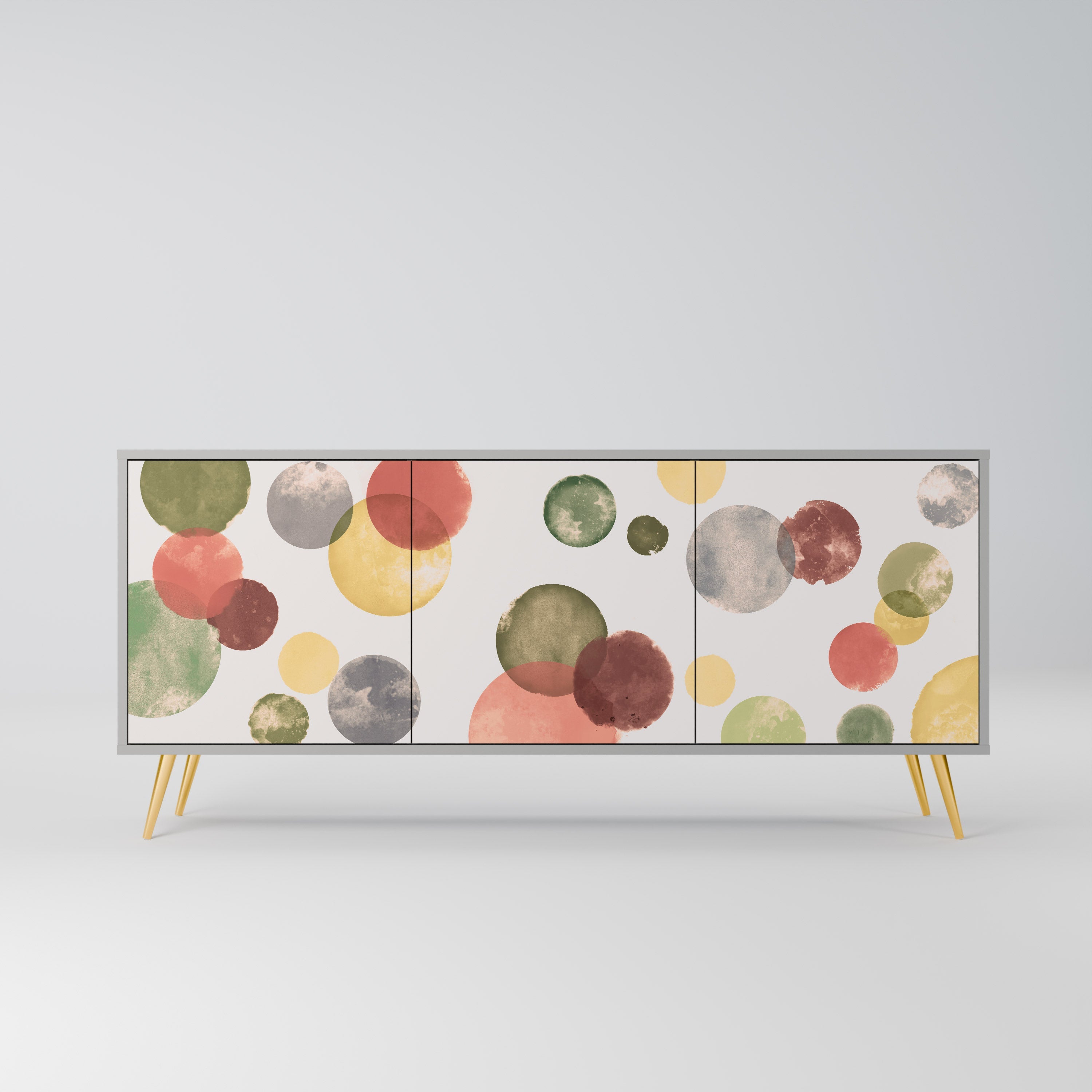 FLEETING HAPPINESS Sideboard mit 3 Türen in Grau