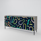 CONTRAST DANCE Sideboard mit 3 Türen in Grau