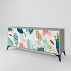 BOTANICAL HURRICANE Sideboard mit 3 Türen in Grau