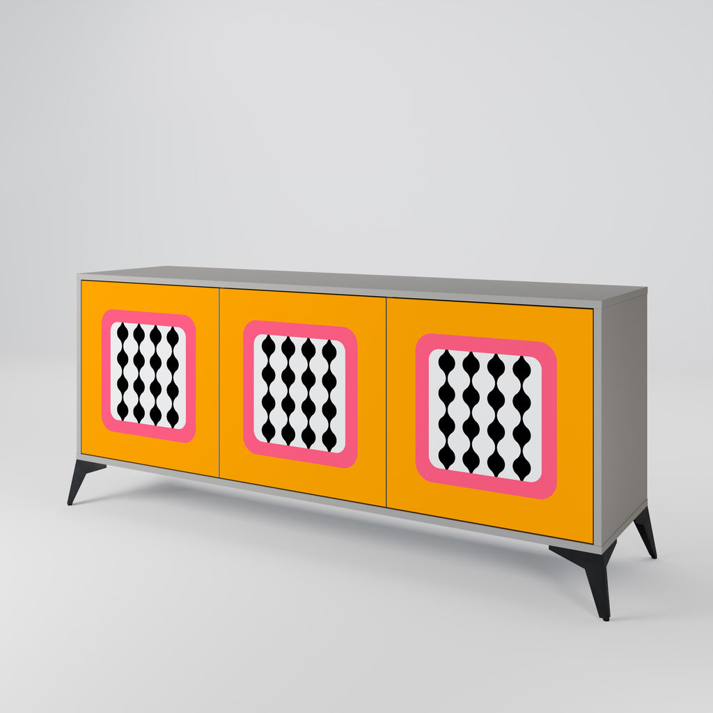 TEARS IN HEAVEN Sideboard mit 3 Türen in Grau