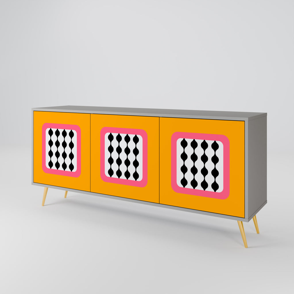 TEARS IN HEAVEN Sideboard mit 3 Türen in Grau