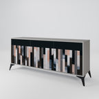 COLLAGE OF RECTANGLES Sideboard mit 3 Türen in Grau