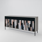 COLLAGE OF RECTANGLES Sideboard mit 3 Türen in Grau