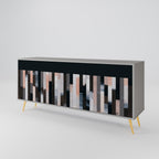 COLLAGE OF RECTANGLES Sideboard mit 3 Türen in Grau