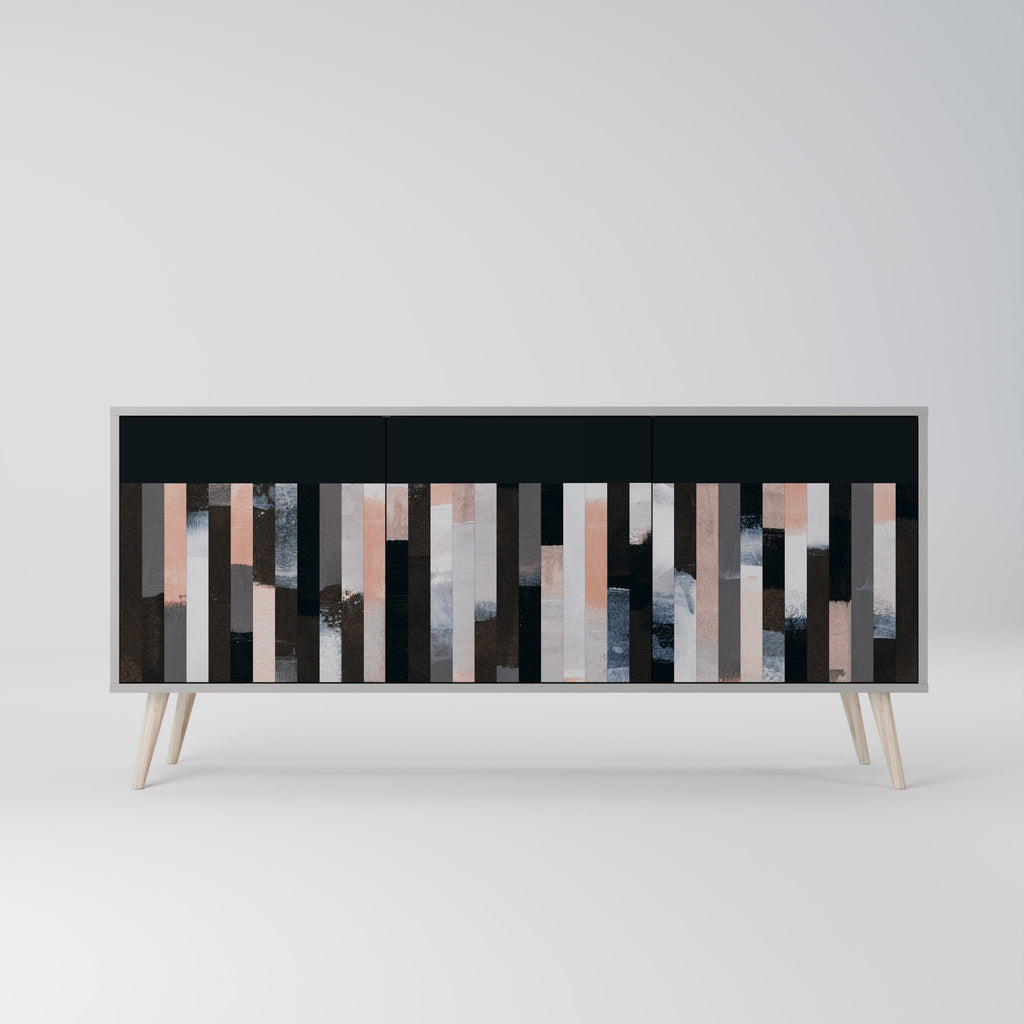 COLLAGE OF RECTANGLES Sideboard mit 3 Türen in Grau