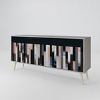 COLLAGE OF RECTANGLES Sideboard mit 3 Türen in Grau