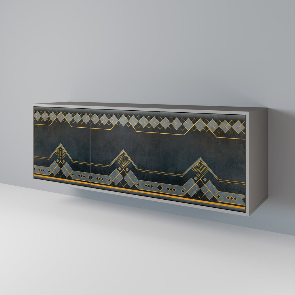 ROYAL ORDINARINESS Sideboard mit 3 Türen in Grau