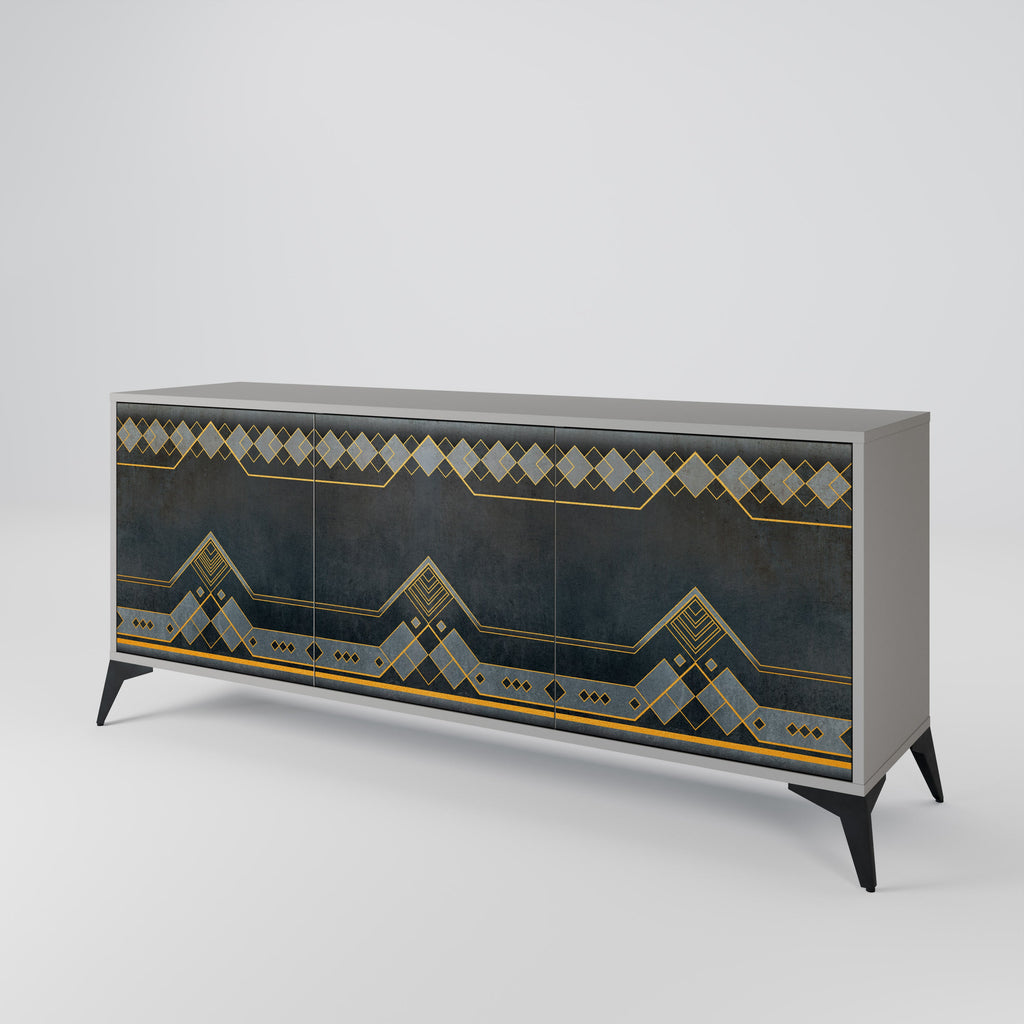 ROYAL ORDINARINESS Sideboard mit 3 Türen in Grau
