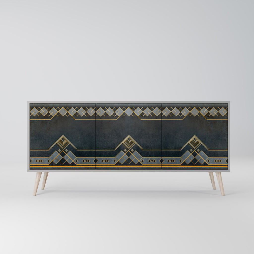 ROYAL ORDINARINESS Sideboard mit 3 Türen in Grau