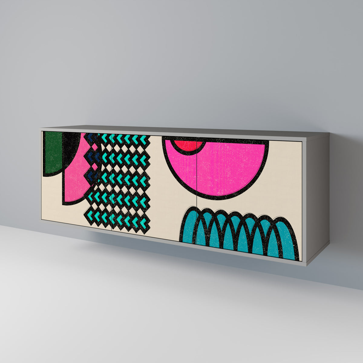 GEOMETRIC RHAPSODY 3-türiges Sideboard
