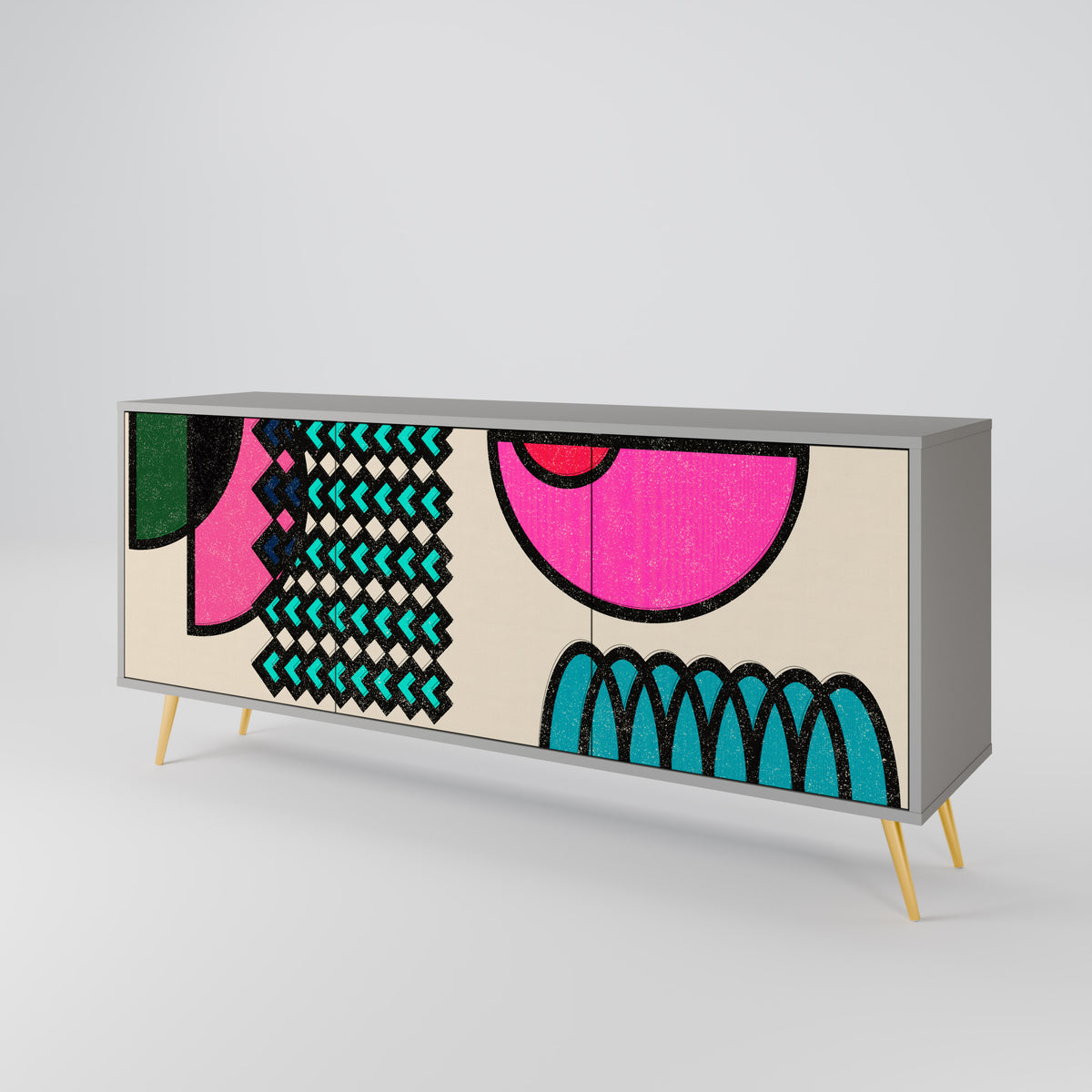 GEOMETRIC RHAPSODY 3-türiges Sideboard