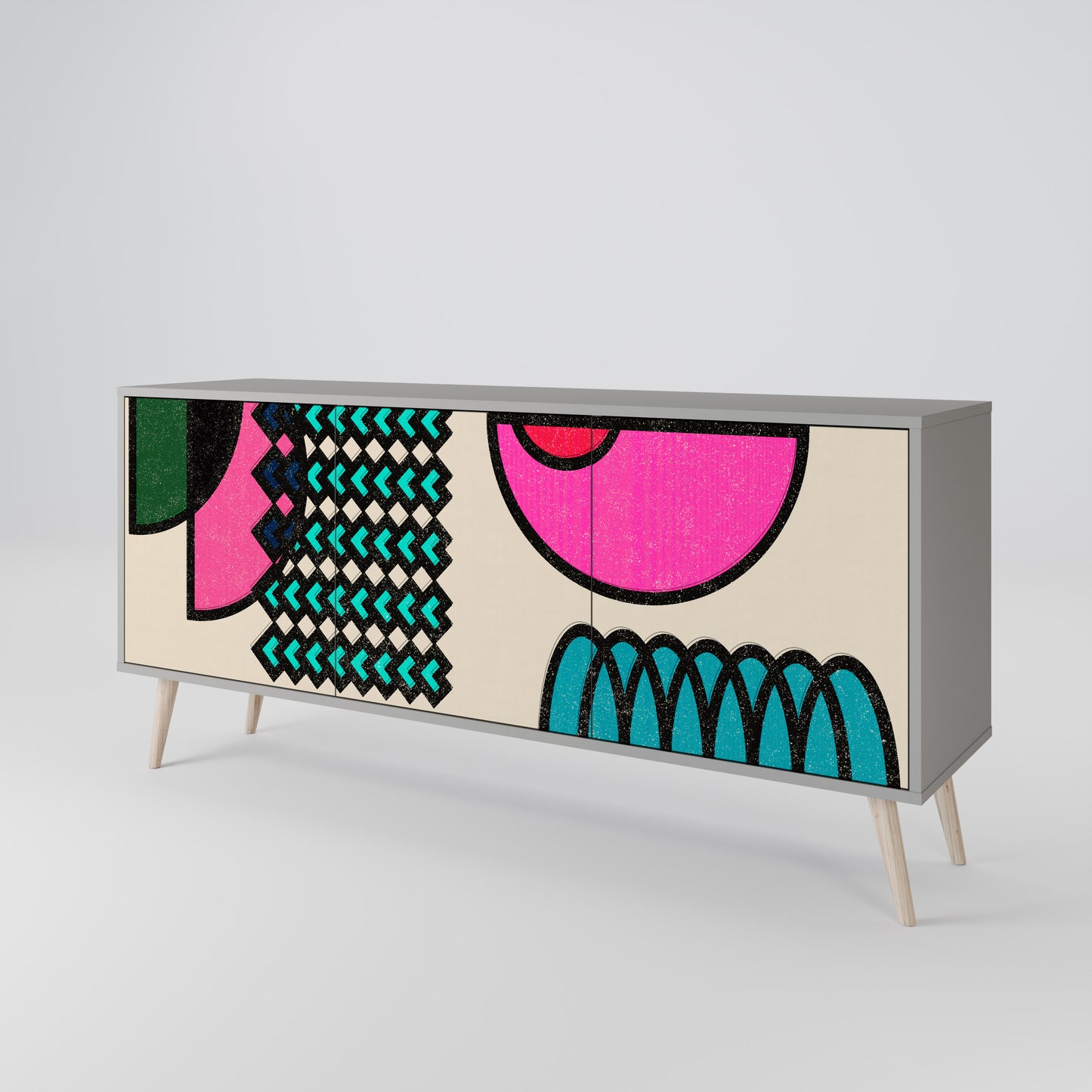 GEOMETRIC RHAPSODY 3-Door Sideboard
