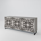 MONOCHROME NEXUS 3-Door Sideboard in Grey Finish