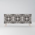 MONOCHROME NEXUS 3-Door Sideboard in Grey Finish