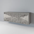 GRAIN LINES Sideboard mit 3 Türen in Grau