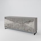 GRAIN LINES Sideboard mit 3 Türen in Grau
