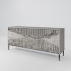 GRAIN LINES Sideboard mit 3 Türen in Grau