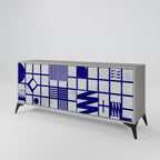 THE RIGHT PLACES Sideboard mit 3 Türen in Grau