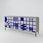 THE RIGHT PLACES Sideboard mit 3 Türen in Grau