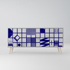 THE RIGHT PLACES Sideboard mit 3 Türen in Grau