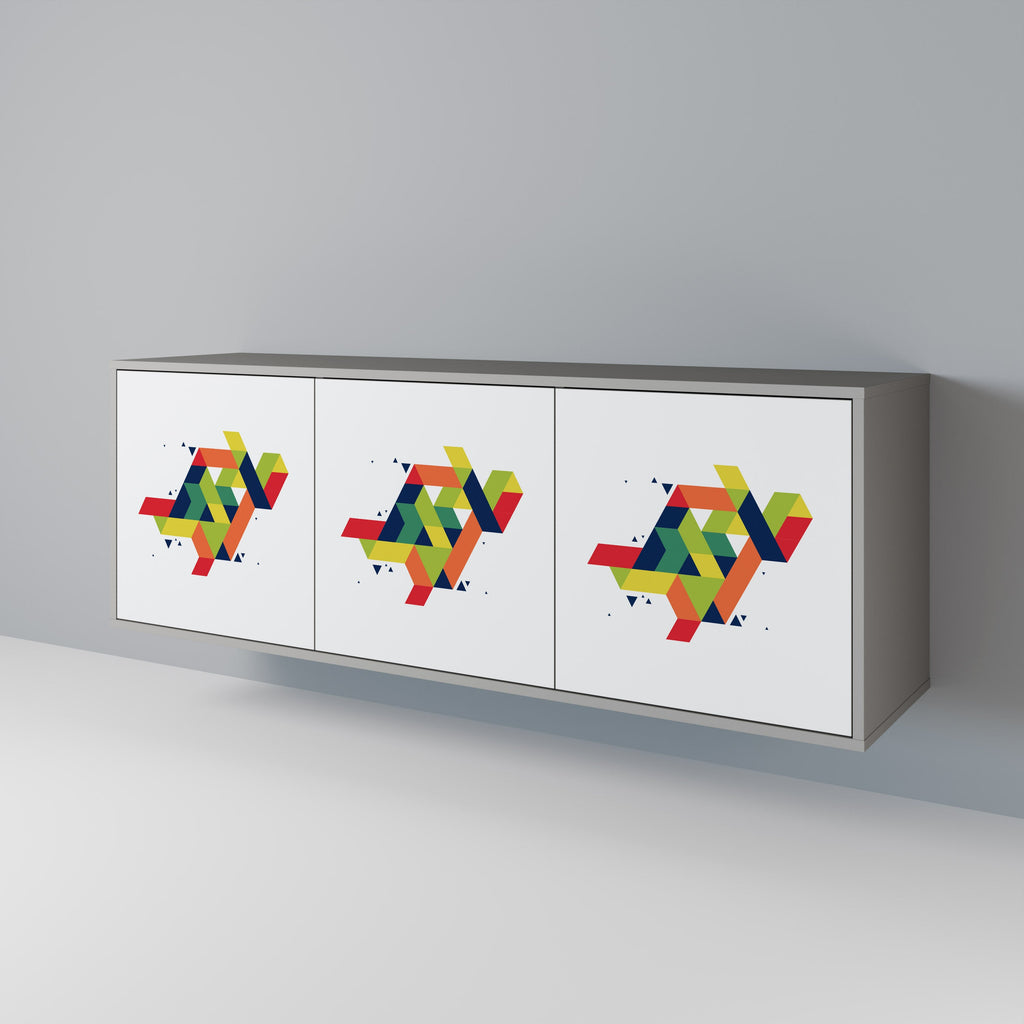 FUTURE SIGN Sideboard mit 3 Türen in Grau