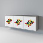 FUTURE SIGN Sideboard mit 3 Türen in Grau