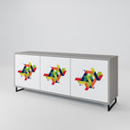 FUTURE SIGN Sideboard mit 3 Türen in Grau