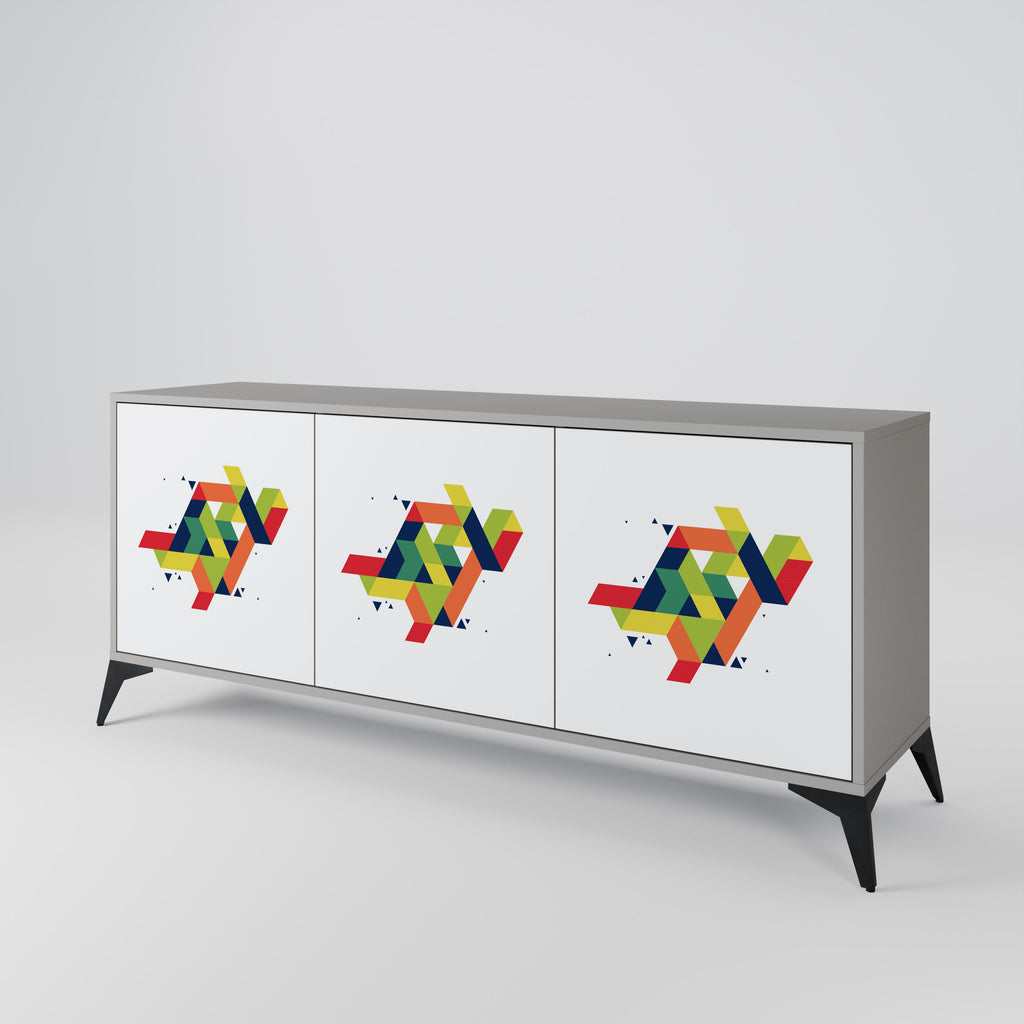 FUTURE SIGN Sideboard mit 3 Türen in Grau