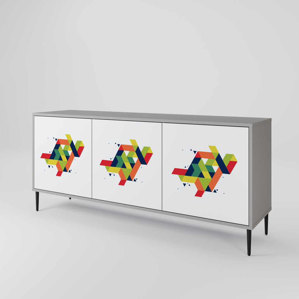 FUTURE SIGN Sideboard mit 3 Türen in Grau