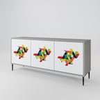 FUTURE SIGN Sideboard mit 3 Türen in Grau