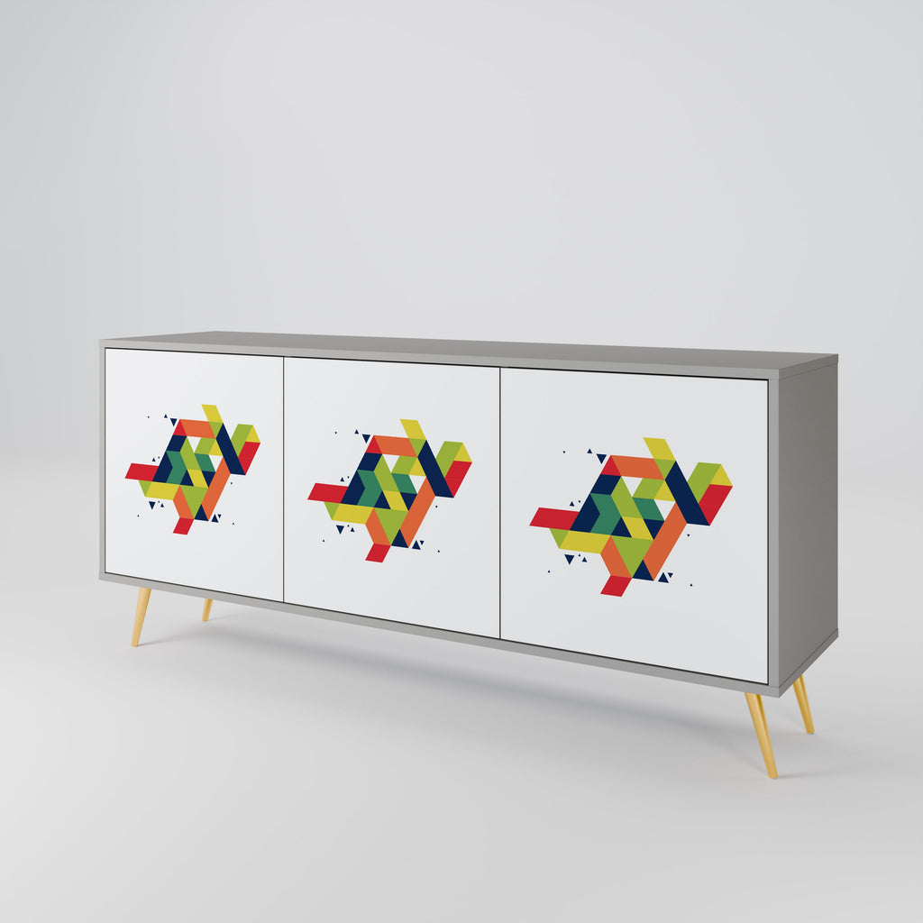 FUTURE SIGN Sideboard mit 3 Türen in Grau