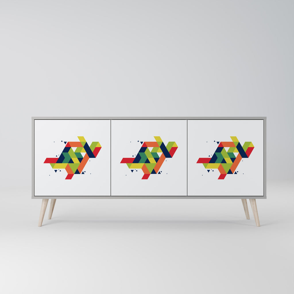 FUTURE SIGN Sideboard mit 3 Türen in Grau