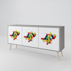 FUTURE SIGN Sideboard mit 3 Türen in Grau