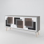 SHADOW SYNCHRONY 3-Door Sideboard in Grey Finish