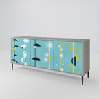 PATHS TO HAPPINESS 3-Door Sideboard in Grey Finish
