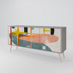 INTERSTELLAR VIBES Sideboard mit 3 Türen in Grau