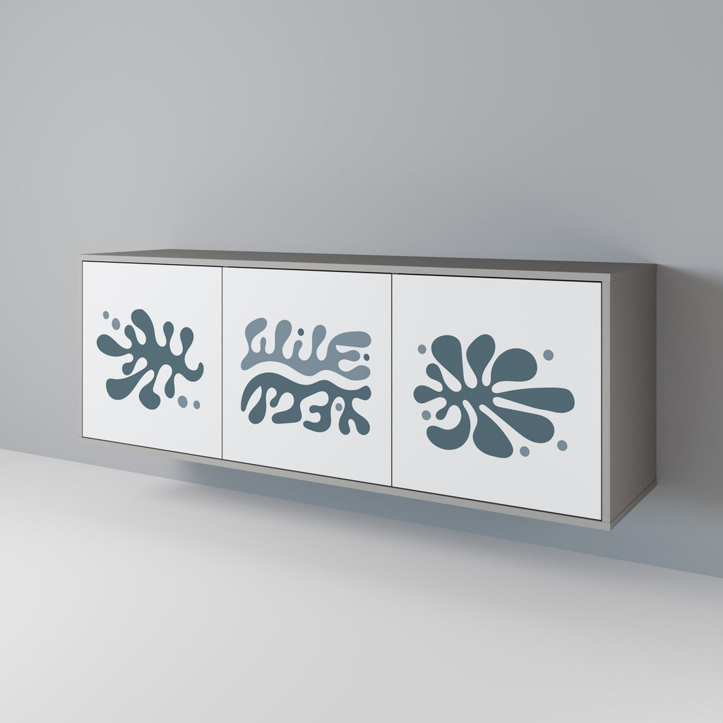 WONDERLAND VEGETATION Sideboard mit 3 Türen in Grau