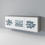 WONDERLAND VEGETATION Sideboard mit 3 Türen in Grau