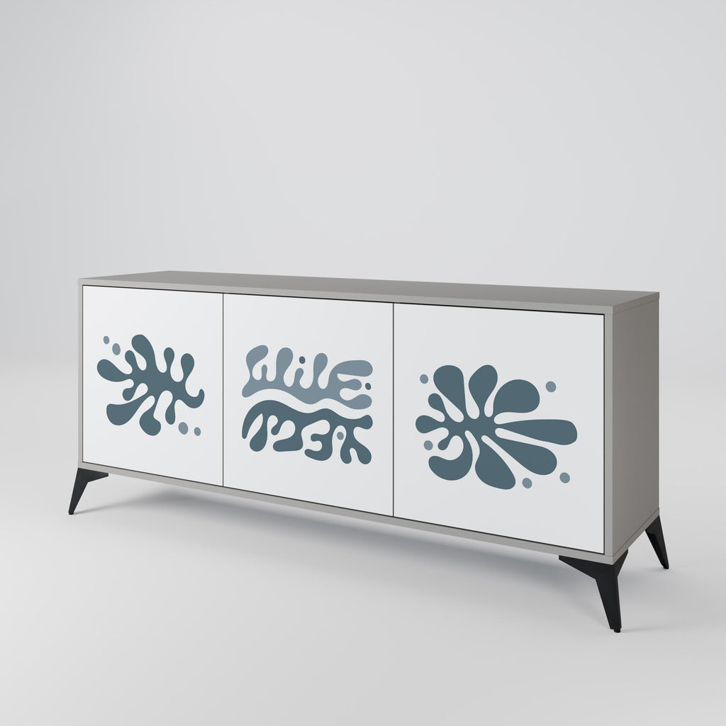 WONDERLAND VEGETATION Sideboard mit 3 Türen in Grau