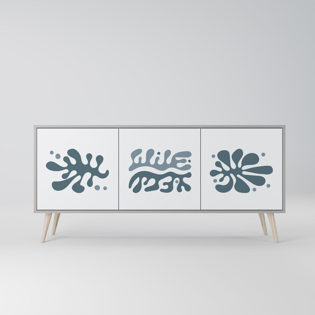 WONDERLAND VEGETATION Sideboard mit 3 Türen in Grau