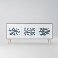 WONDERLAND VEGETATION Sideboard mit 3 Türen in Grau
