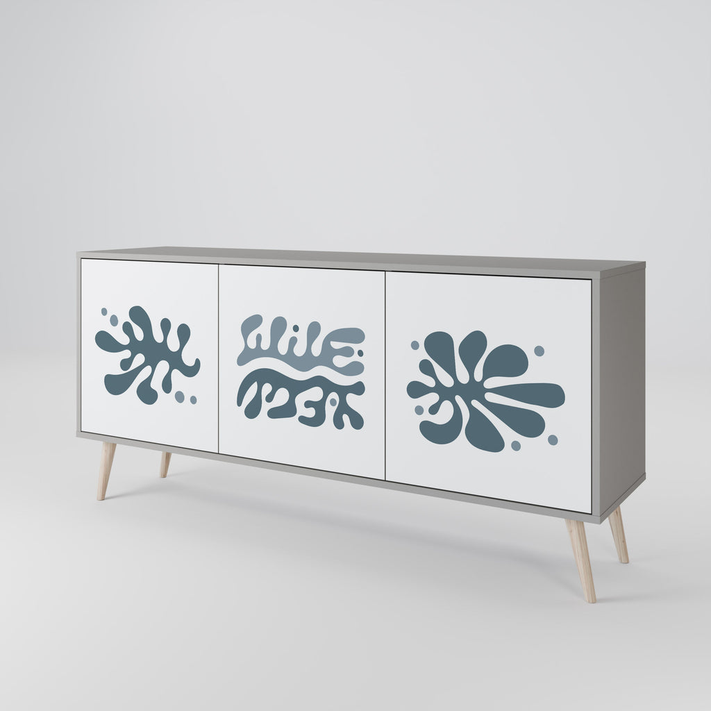 WONDERLAND VEGETATION Sideboard mit 3 Türen in Grau