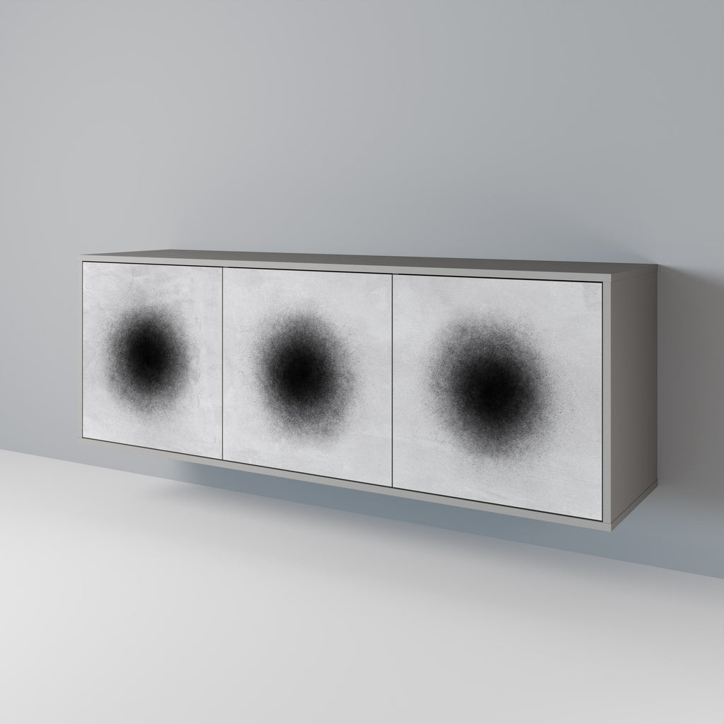 BLACK HOLE Sideboard mit 3 Türen in Grau