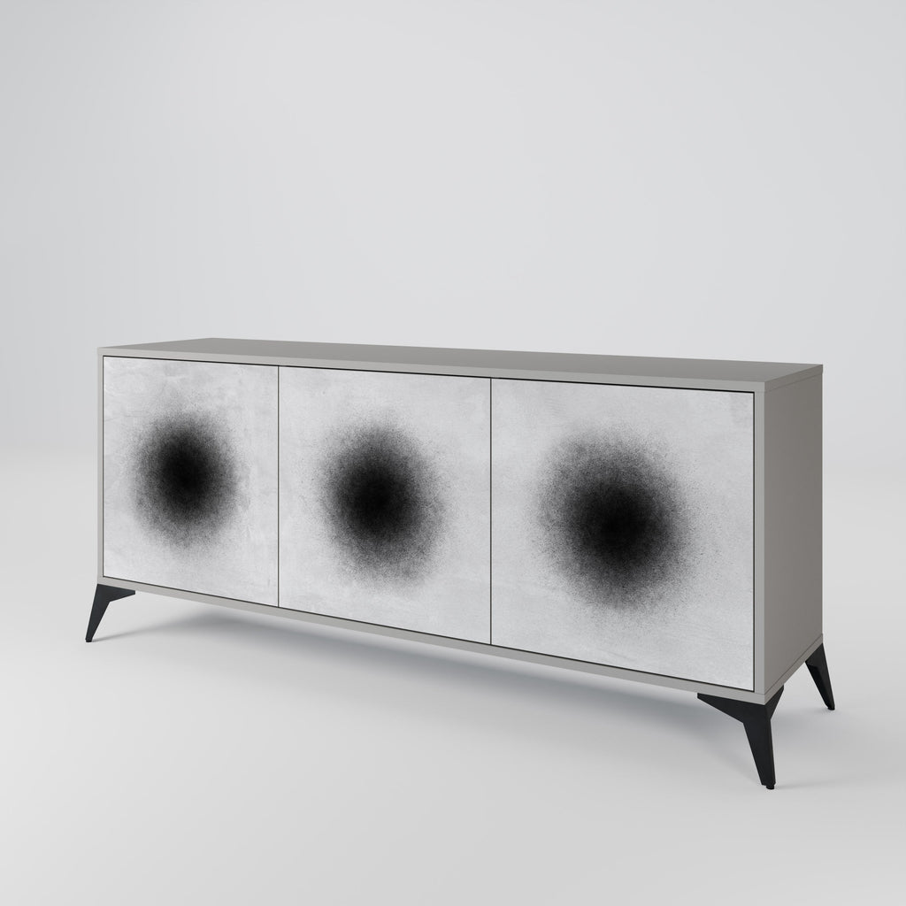 BLACK HOLE Sideboard mit 3 Türen in Grau