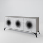 BLACK HOLE Sideboard mit 3 Türen in Grau