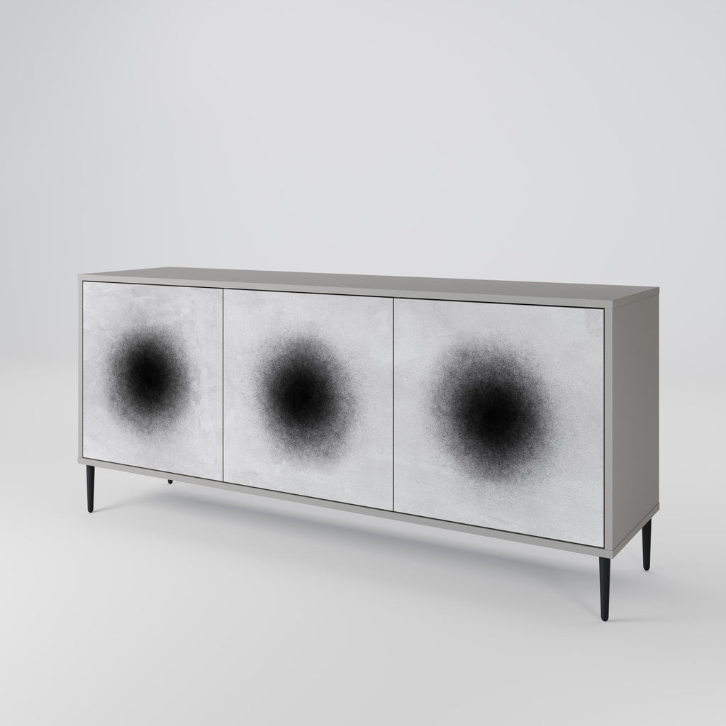 BLACK HOLE Sideboard mit 3 Türen in Grau