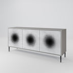 BLACK HOLE Sideboard mit 3 Türen in Grau