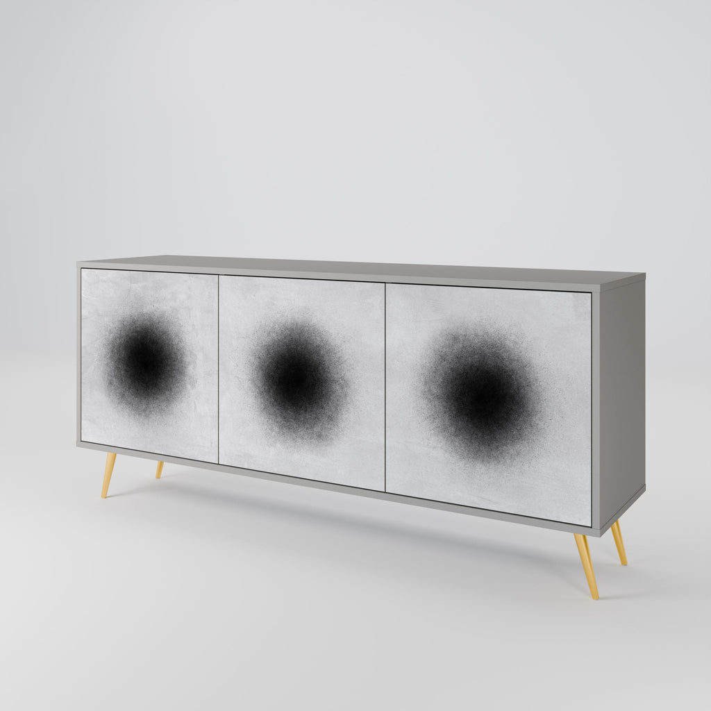 BLACK HOLE Sideboard mit 3 Türen in Grau