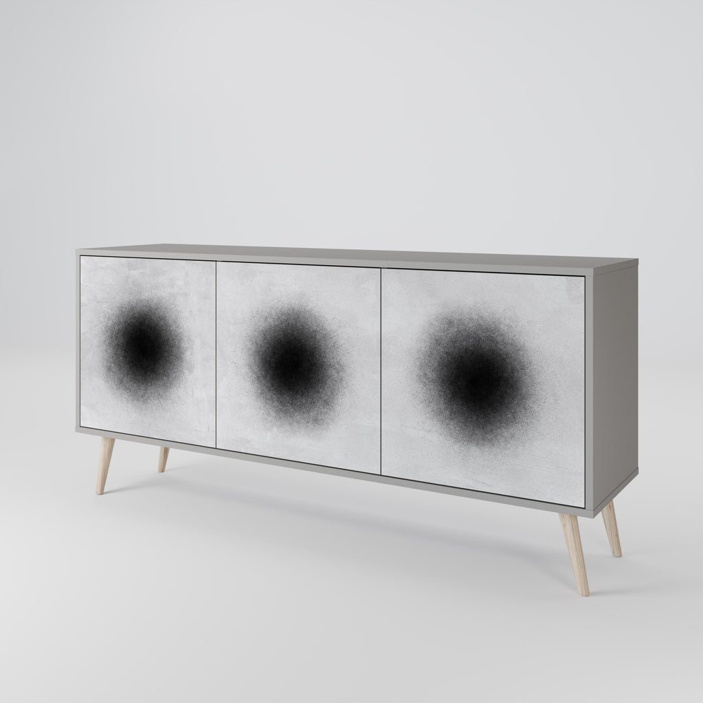 BLACK HOLE Sideboard mit 3 Türen in Grau